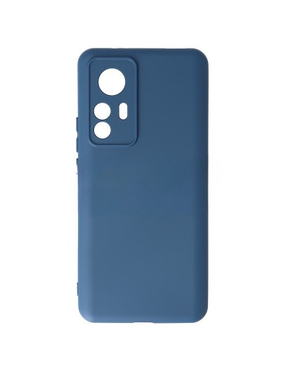 Husa Xiaomi 12T / 12T Pro, SIlicon Catifelat cu interior Microfibra, Albastru